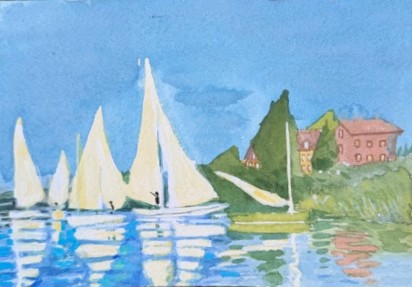 Segelbåtar på en sjö
